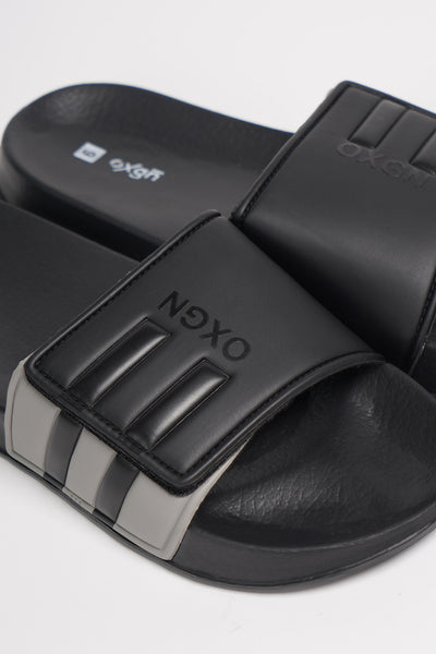 Men's Velcro Slides With Gradient Stripes