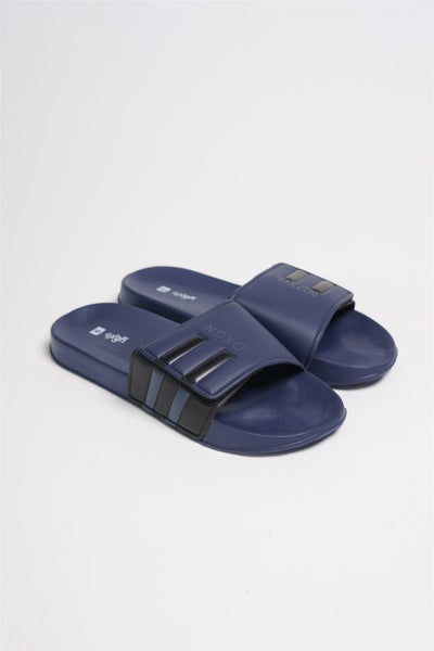 Men's Velcro Slides With Gradient Stripes