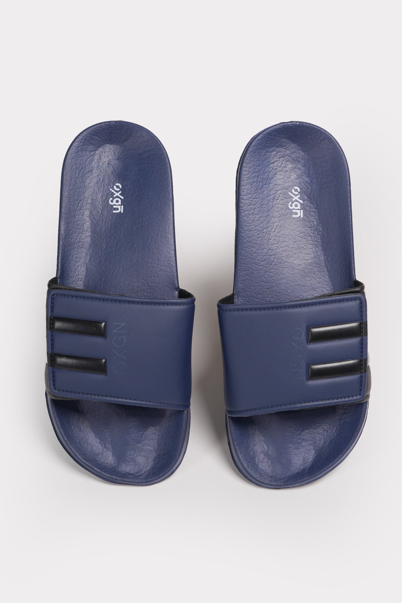 Men's Velcro Slides With Gradient Stripes