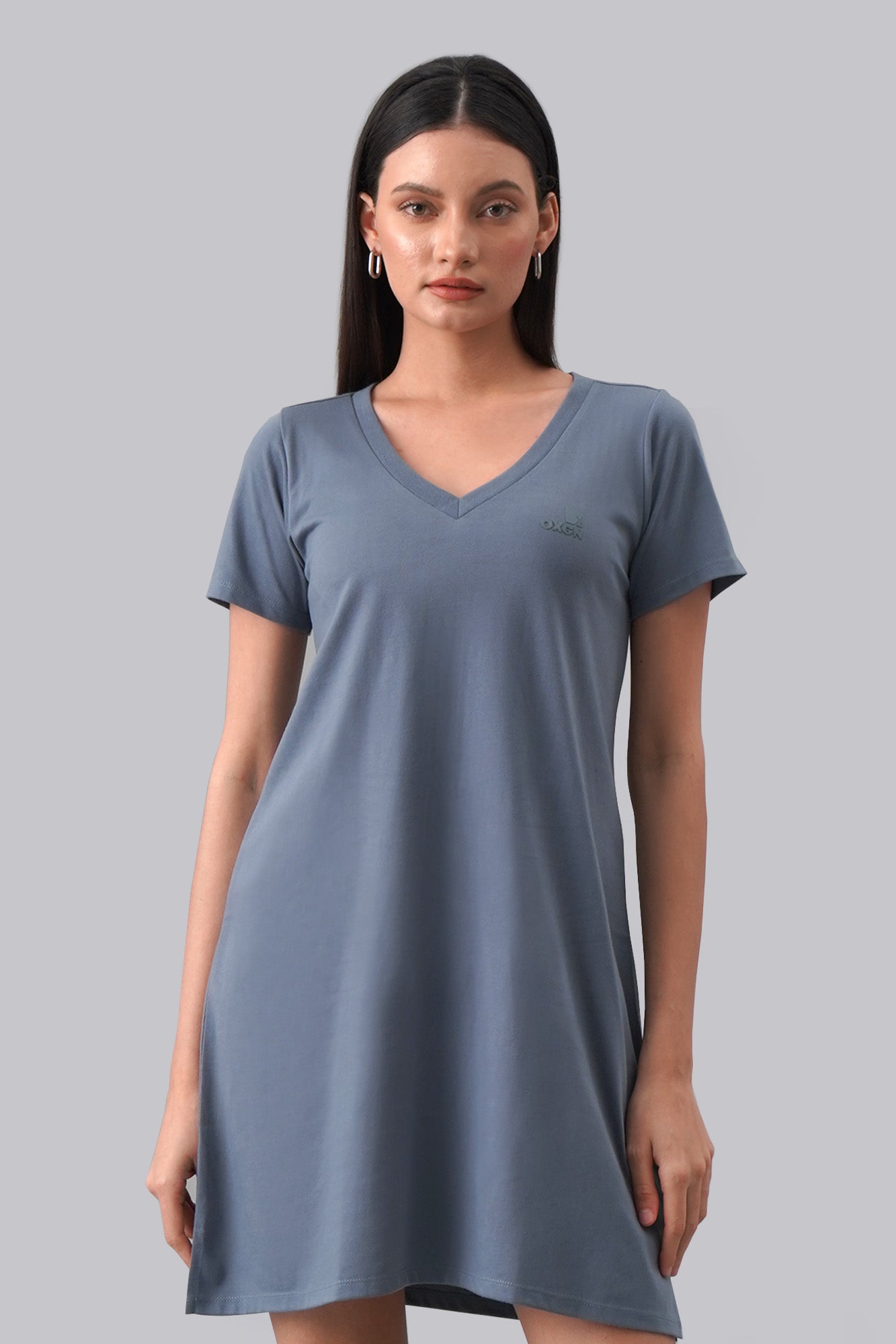 V-Neck Logo T-Shirt Dress