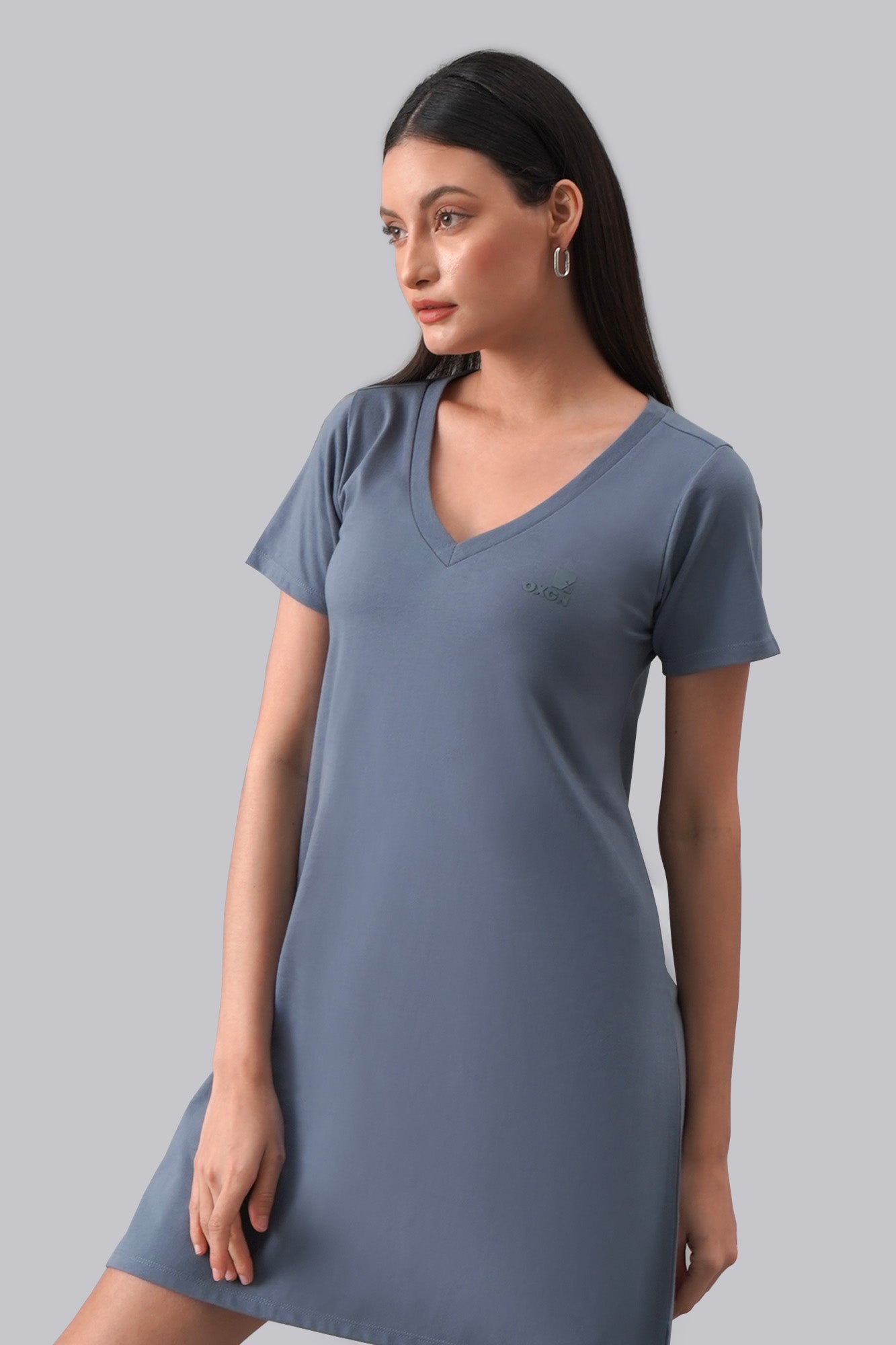 V-Neck Logo T-Shirt Dress