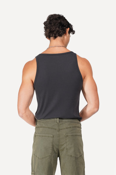 Logo Ribbed Tank Top