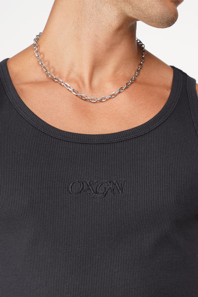 Logo Ribbed Tank Top