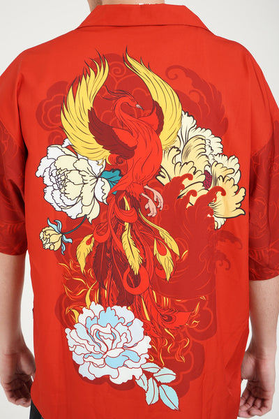 Phoenix Print Resort Shirt