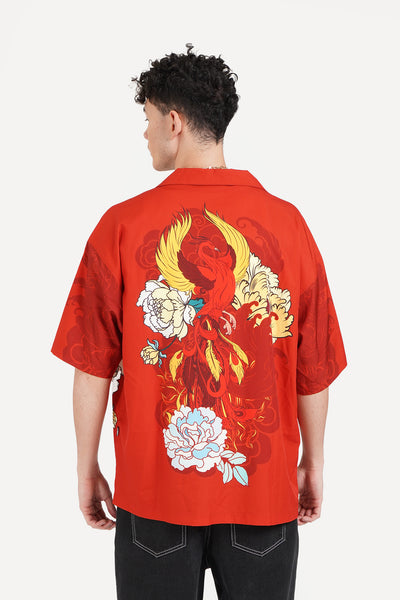 Phoenix Print Resort Shirt