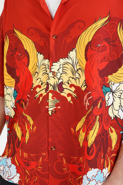 Phoenix Print Resort Shirt