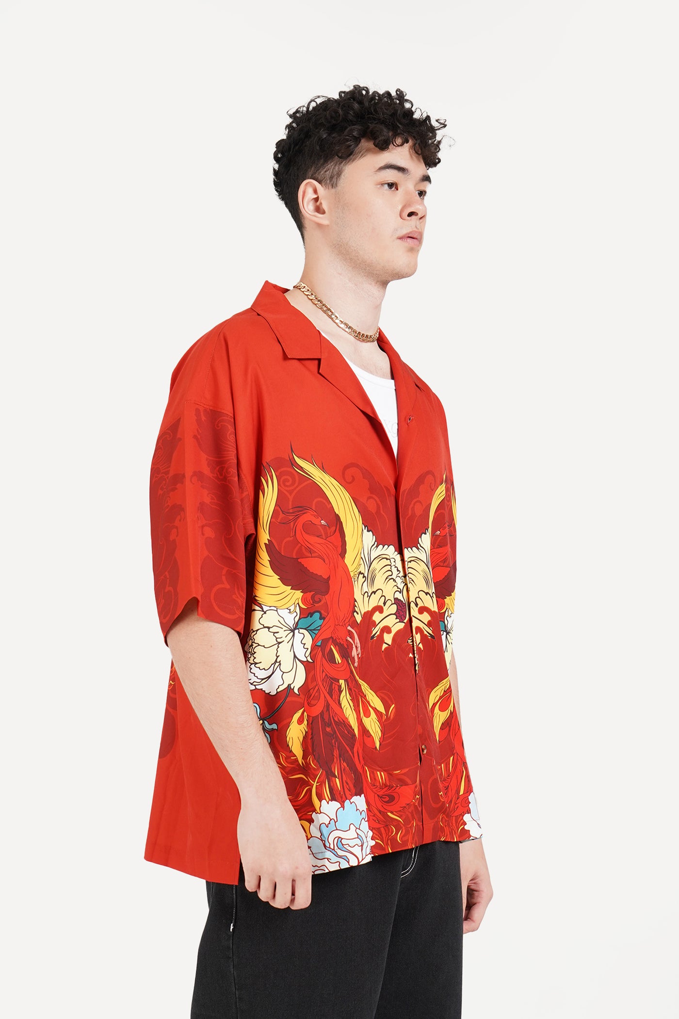 Phoenix Print Resort Shirt